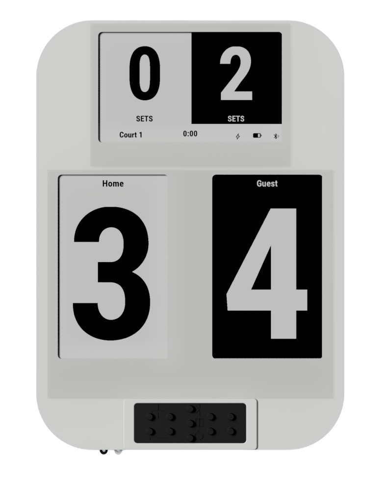 Tennink physical scoreboard front view